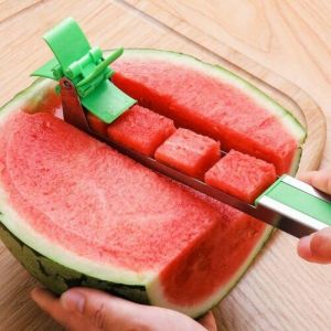Watermelon Slicer Fruit Cutter Windmill Kitchen Utensil Gadgets Stainless Steel