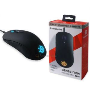 הכל לבית גיימינג SteelSeries Sensei Ten Gaming Wired Mouse - 18000 RGB 8 Programmable Buttons