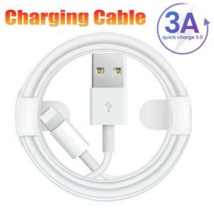 הכל לבית אביזרים לסלולר 3A Fast Charger Cable Heavy Duty For iPhone 8 7 6 Plus X XR 11 12 Charging Cord